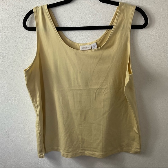 Chico's Tops - Chico’s Mustard Gold Yellow Tank Top Sz 3 XL